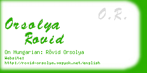 orsolya rovid business card